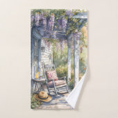 Wisteria Porch Rocking Chair Scène (Serviette à main)