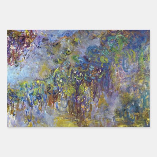Wisteria (rechterhelft) van Claude Monet Inpakpapier Vel (Voorkant 2)