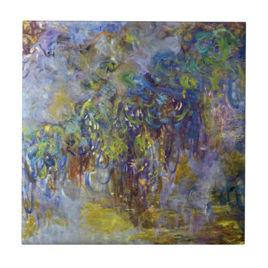 Wisteria (rechterhelft) van Claude Monet Tegeltje (Voorkant)