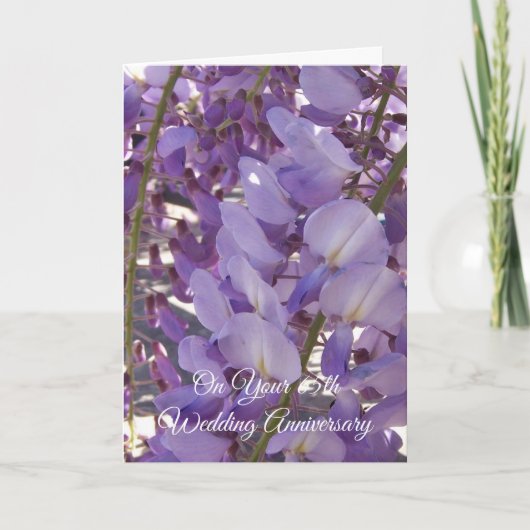 Wisteria Specialized 65th Wedding Jubileum Kaart (Voorkant)