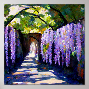 Wisteria-tunnel Poster
