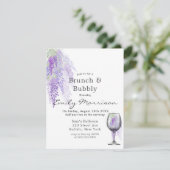 Wisteria Vin Brunch & Bubbly Invitation (Debout devant)