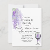 Wisteria Vin Brunch & Bubbly Invitation (Devant)