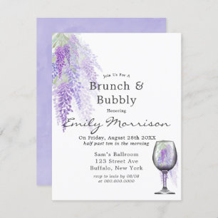 Wisteria Vin Brunch & Bubbly Invitation