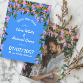 Wisteria Vines Bloemen Aangepaste Foto Bruiloft Save The Date
