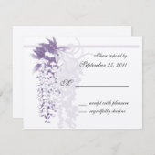 Wisteria Wedding / Reactie RSVP Kaartje (Voorkant / Achterkant)