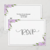 Wisteria Wedding RSVP (Devant / Derrière)