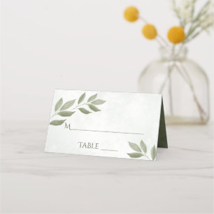 Wistful Sage Green Leaves Elegant Wedding Write-In