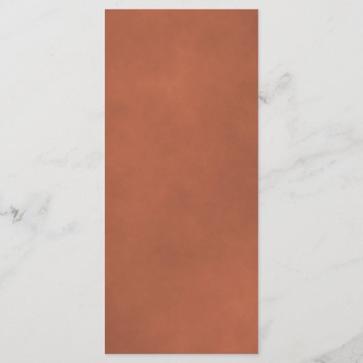 Wistful Terracotta leves Modern Script Weddenschap Menu (Achterkant)