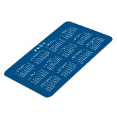 Wit 2025 Kalender Blauwe Achtergrond Sjabloon Magneet (Linkerzijde)