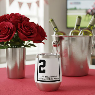 Wit 2 Gepersonaliseerde Derby Paardenrace