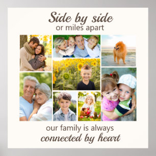 Wit 8 Familie Foto Aandenken Collage Sjabloon Poster