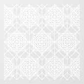 wit Abstract lineair patroon Raamsticker (Vel)