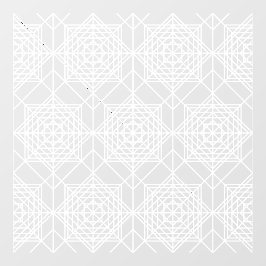  wit Abstract lineair patroon Raamsticker