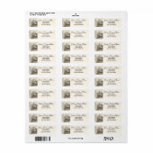  Wit adres van de Terugkeer van het Paard Etiket (Full Sheet)
