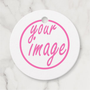 Wit Afbeelding Fotosjabloon Bedankjes Labels
