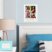 Wit Afstuderen 4 Photo Script Hearts Real Gold Folie Afdrukken (Insitu (Slaapkamer))