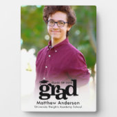 Wit Afstuderen Foto Zwart Typografie Minimalist Fotoplaat (voorkant)