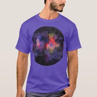 Wit Aquarel Daglel Bloem T-shirt