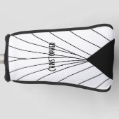 Wit Art Deco Design Golfheadcover (Voorkant)