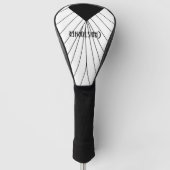 Wit Art Deco Design Golfheadcover (Voorkant)