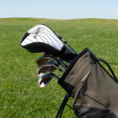 Wit Art Deco Design Golfheadcover (Insitu)