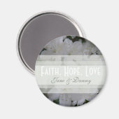 Wit Azalea geloof, hoop, liefde magneet (Voorkant / Achterkant)