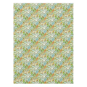 Wit, babyblauw en groen camouflagepatroon tafelkleed