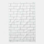 Wit baksteenontwerp theedoek (Verticaal)