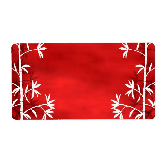 Wit bamboe rood etiket (Voorkant)