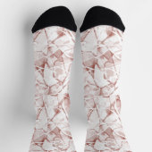 Wit beige abstract modieus modern patroon sokken (Top)