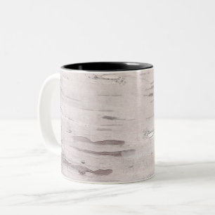 Wit Berkenhout Rustieke Schuur Gepersonaliseerd Tweekleurige Koffiemok