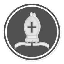 Wit Bishop Schaakstuk