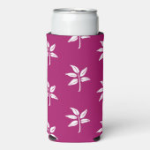 Wit blad silhouetpatroon op paarse (Seltzer Voorkant)