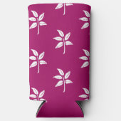 Wit blad silhouetpatroon op paarse (Voorkant)