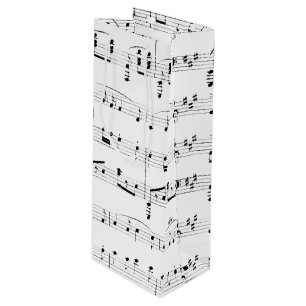 Wit Bladmuziek Wijn Cadeautas