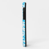Wit & Blauw Bloemen Damasks Patroon Case-Mate iPhone Case (Achterkant/links)