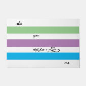 Wit blauw en mat groen patroon gepersonaliseerd (Voorkant)