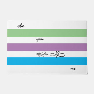 Wit blauw en mat groen patroon gepersonaliseerd