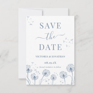 Wit Blauw Wildflower Boho Wedding Save The Date