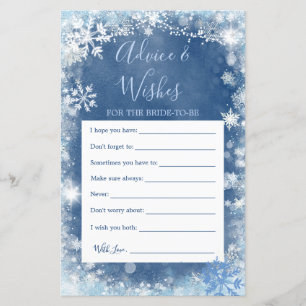 Wit Blauw Winter Sneeuwvlok Advies en Wensen