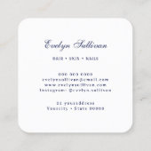 Wit blauw zeeschelp logo visitekaartje (Achterkant)