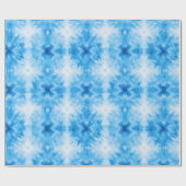 Wit Blauwe Tie Dye Cadeaupapier (Vlak)