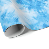 Wit Blauwe Tie Dye Cadeaupapier (Rol Hoek)