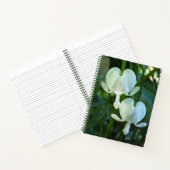Wit Bloedend Hart Bloemig Notitieboek (Binnen)