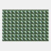 Wit Bloedend Hart Bloemig Patroon Inpakpapier Vel (Voorkant 3)