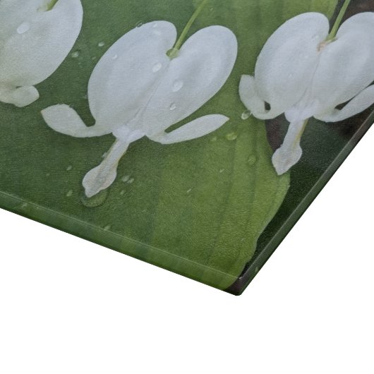 Wit Bloedend Hart Bloemig Snijplank (Hoek)