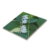 Wit Bloedend Hart Bloemig Tegeltje (Zijkant)