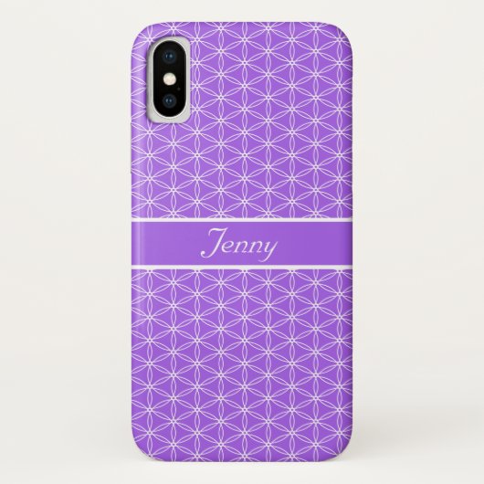 Wit Bloem des Levens Patroon Case-Mate iPhone Case (Achterkant)