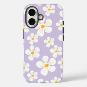 Wit Bloem Ontwerp Otterbox iPhone 16 Hoesje
